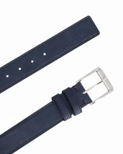 ARMATA DI MARE - Cinta blu con fodera in VERA PELLE