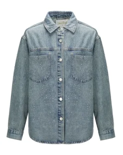 BACHATA - CAMICIA DI JEANS DA DONNA CON STRASS