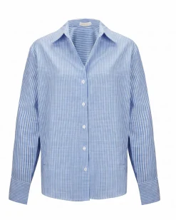 BACHATA - Camicia manica lunga celeste