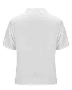 BACHATA - Camicia mezza manica in viscosa bianca