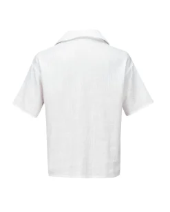 BACHATA - Camicia mezza manica con taschino bianco