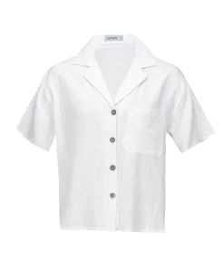 BACHATA - Camicia mezza manica con taschino bianco