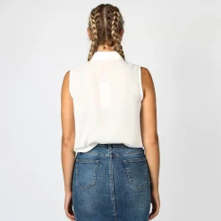 BACHATA - CAMICIA PANNA SMANICATA CON ROUCHES