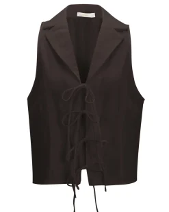 BACHATA - Camicia senza maniche marrone da donna