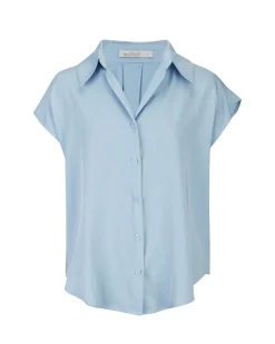 BACHATA - Camicia smanicata celeste