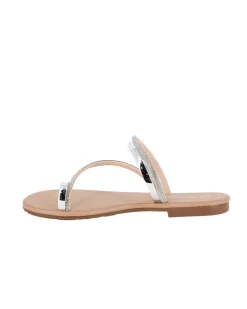 BACHATA - Ciabatta infradito nude con strass