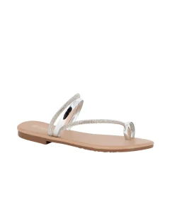 BACHATA - Ciabatta infradito nude con strass