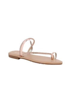 BACHATA - Ciabatta infradito rose gold con strass