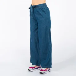 BACHATA - DONNA PANTA PALAZZO DENIM CON FIUSCIACCA