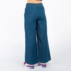 BACHATA - DONNA PANTA PALAZZO DENIM CON FIUSCIACCA