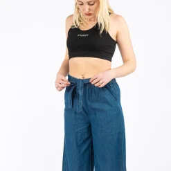 BACHATA - DONNA PANTA PALAZZO DENIM CON FIUSCIACCA