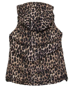 BACHATA - Gilet maculato imbottito con cappuccio