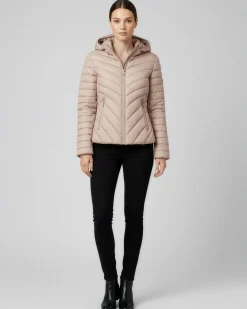 BACHATA - GIUBBINO 100GR BEIGE DA DONNA CON CAPPUCCIO