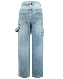 BACHATA - Jeans balloon blu chiaro con strass