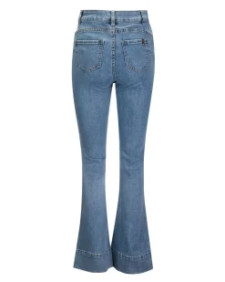 BACHATA - Jeans 5 tasche zampa risvolto alto