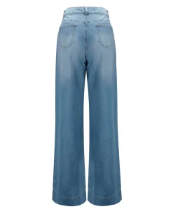 BACHATA - Jeans wide leg blu chiaro