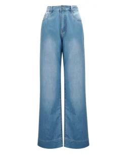 BACHATA - Jeans wide leg blu chiaro