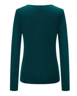 BACHATA - MAGLIA OTTANIO CON DETTAGLIO CATENA CON STRASS SUL COLLO
