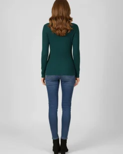 BACHATA - MAGLIA OTTANIO CON DETTAGLIO CATENA CON STRASS SUL COLLO