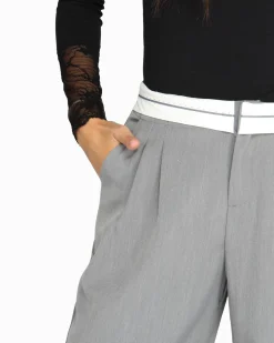 BACHATA - Pantalone a palazzo grigio