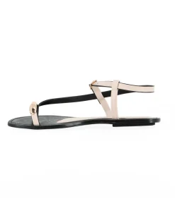 BACHATA - Sandalo infradito beige con dettaglio metallico