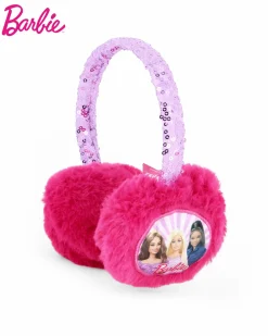 BARBIE - Paraorecchie bimba viola in peluche con paillettes sul cerchietto