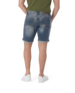 BERMUDA JEANS 5 TASCHE SABBIATO MEDIO