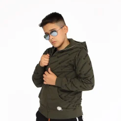 BOY FELPA FULL ZIP CON CAPPUCCIO
