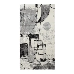 BOYTEKS –  Tappeto Milano grigio con disegno astratto 80x150 cm