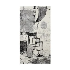 BOYTEKS –  Tappeto Milano grigio con disegno astratto 60x110 cm