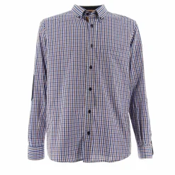 BREZZA DI MARE - CAMICIA MANICA LUNGA QUADRO CON TOPPA