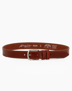 BREZZA DI MARE - Cinta ragazzo marrone in VERA PELLE, MADE IN ITALY