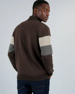 BROKER'S - Maglia manica lunga full zip in ciniglia