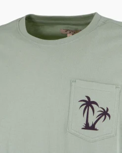BROKER'S - Tshirt mezza manica con taschino e stampa