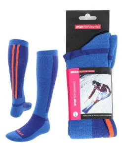 BRUGI - CALZE DA SCI DONNA BLU E ARANCIONI, 9HDB-T182
