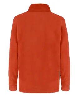 BRUGI - MICROPILE ARANCIONE DA UOMO MEZZA ZIP, 9GYT-T154_308