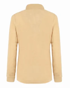 BRUGI - MICROPILE BEIGE DA DONNA CON MEZZA ZIP