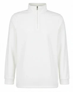 BRUGI - MICROPILE BIANCO DA UOMO MEZZA ZIP, 9GYT-T154_010