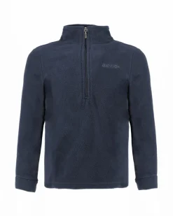 BRUGI - MICROPILE BLU MEZZA ZIP PER RAGAZZI