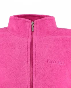 BRUGI - MICROPILE FUXIA MEZZA ZIP PER BAMBINI