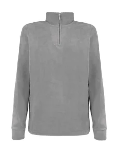 BRUGI - MICROPILE GRIGIO DA DONNA MEZZA ZIP