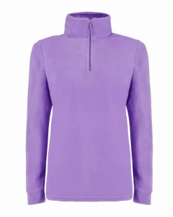 BRUGI - MICROPILE LILLA DA DONNA MEZZA ZIP