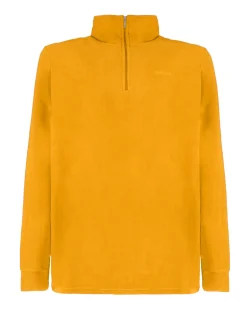 BRUGI - MICROPILE SENAPE DA UOMO MEZZA ZIP, 9GYT-T154_544