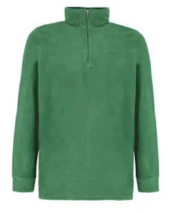 BRUGI - MICROPILE VERDE DA UOMO MEZZA ZIP