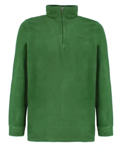 BRUGI - MICROPILE VERDE DA UOMO MEZZA ZIP, 9GYT-T154_706
