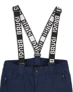BRUGI - Pantalone da sci blu con bretelle regolabili uomo