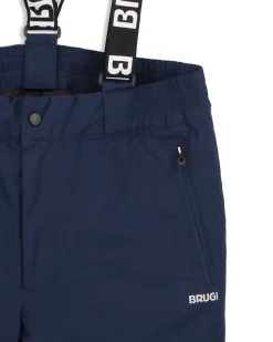 BRUGI - Pantalone da sci blu con bretelle regolabili uomo