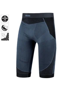 BRUGI - Pantaloni corti intimi da uomo termici blu in tessuto traspirante