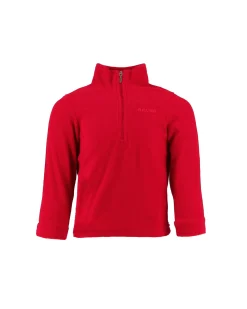 BRUGI - Pile da bambino rosso con mezza zip frontale