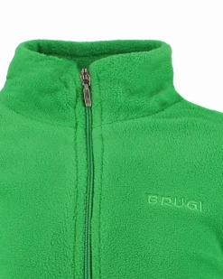 BRUGI - Pile da bambino verde con mezza zip frontale